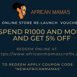 5% off orders Larger than R1000